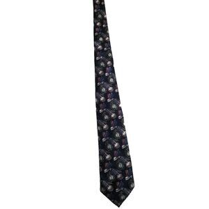 Vintage Designs By A. Rogers Men's American Baseball Patriotic Navy Neck Tie